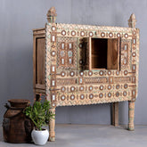 Rajasthan Hand carved Furniture Antique Solid Wood Damchiya Natural Finish